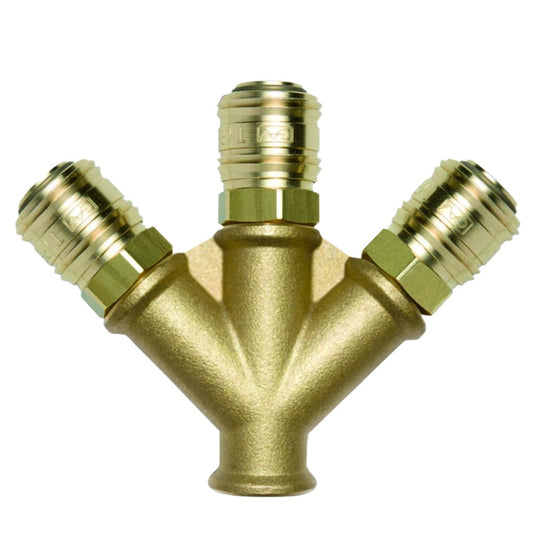 Acoplador rápido de latão multidirecional