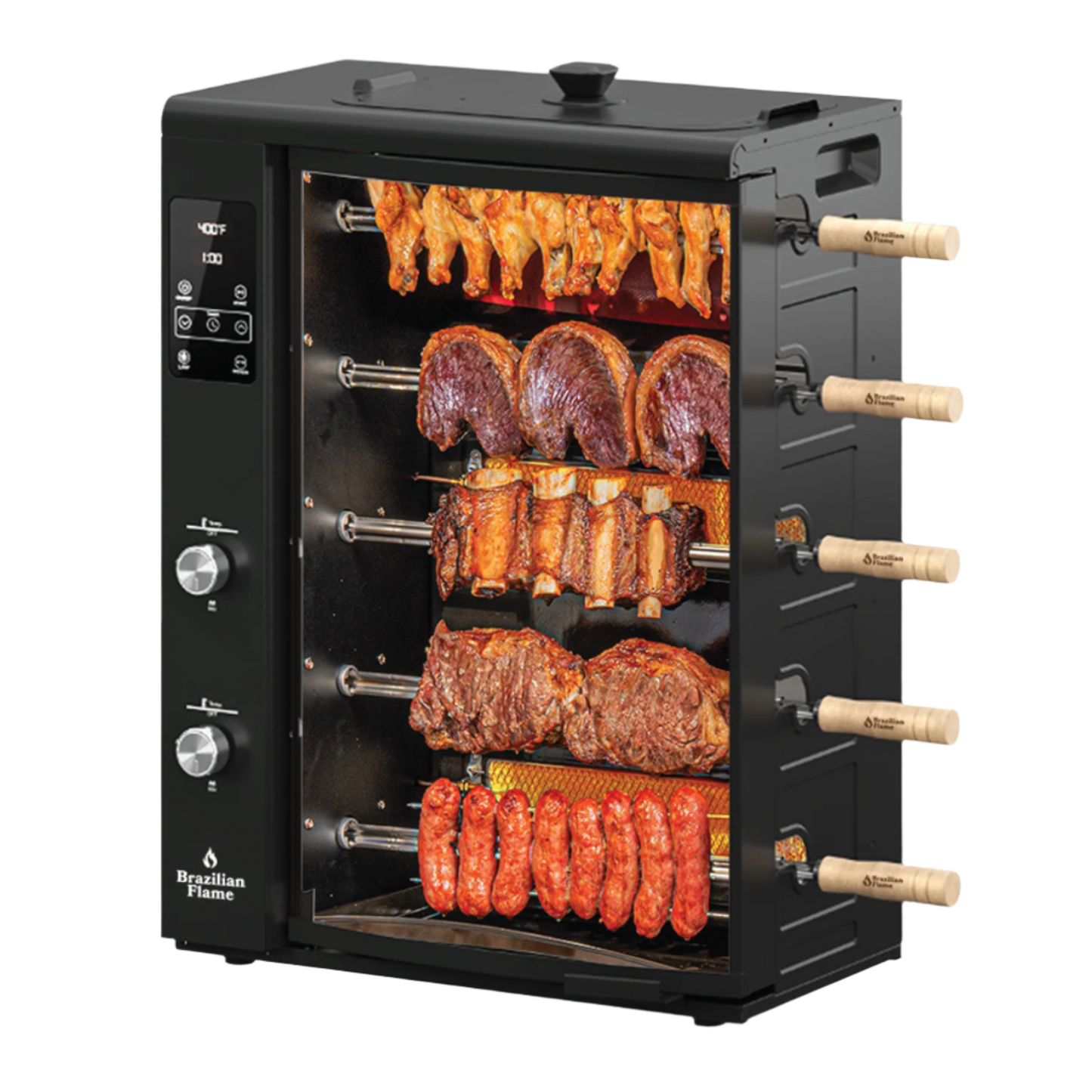 Churrasqueira a gás série Fogo com 5 espetos