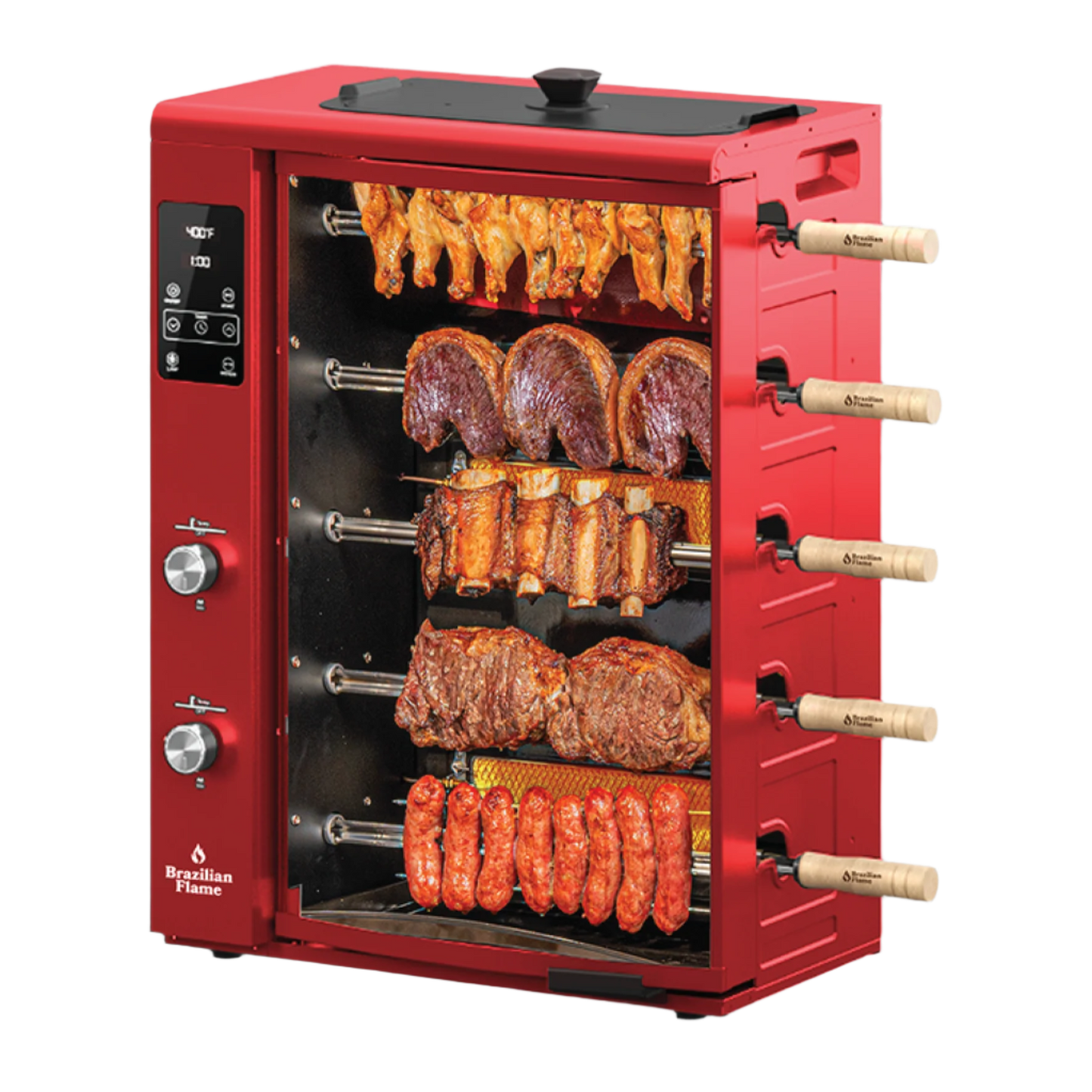 Churrasqueira a gás série Fogo com 5 espetos