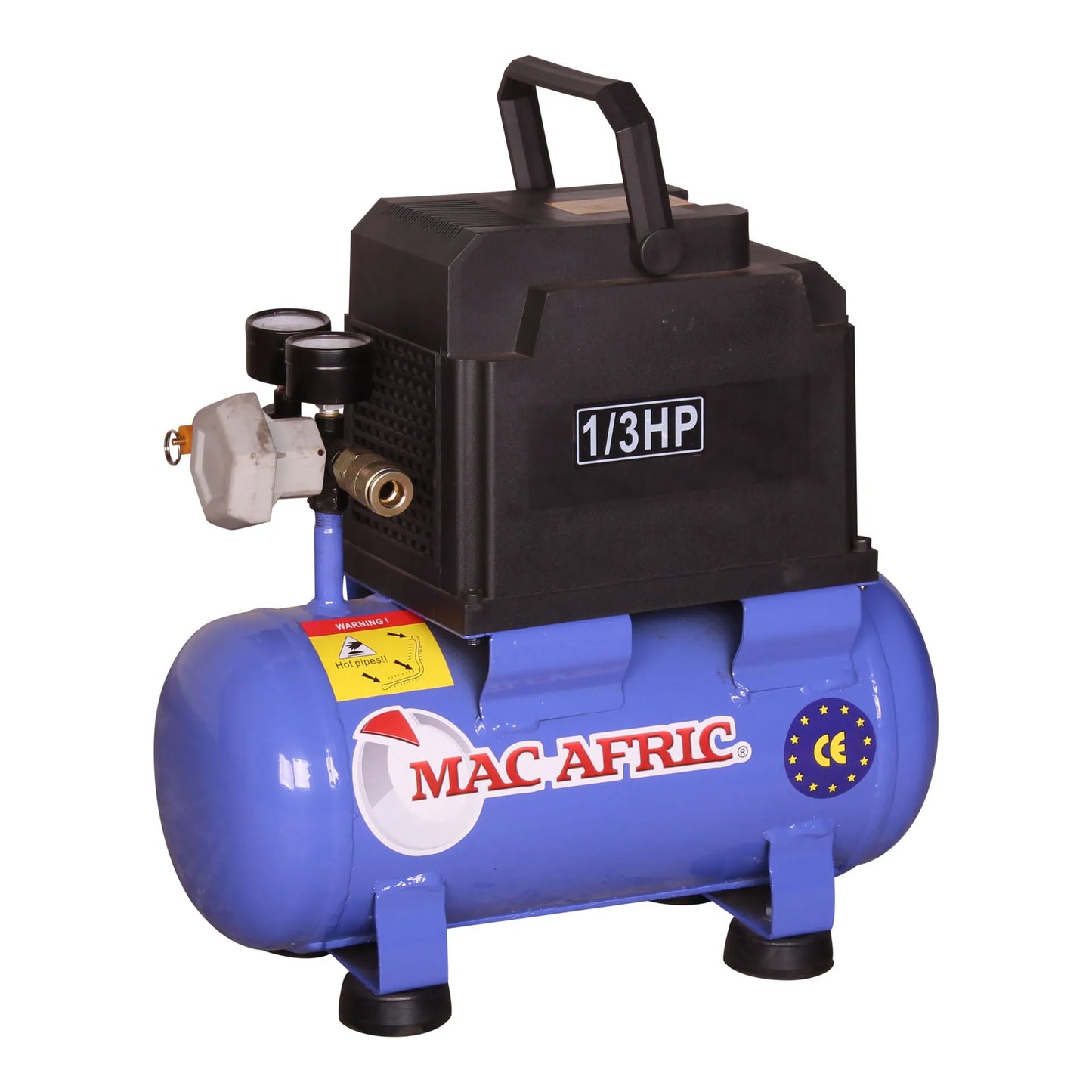 Compressor de ar isento de óleo de 6 litros, 0,33 KW (1/3 HP) 230 V