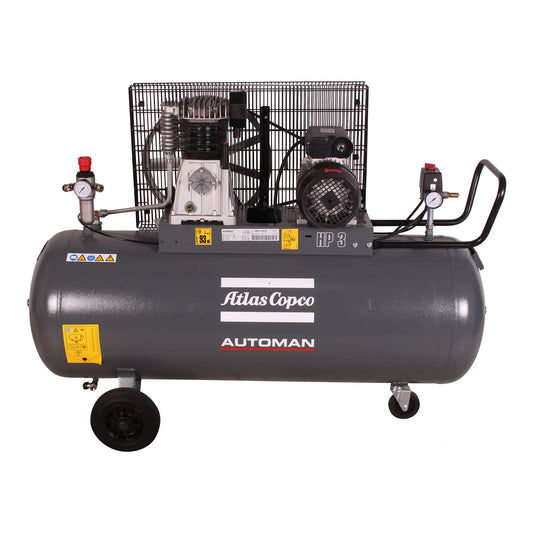 Compressor de ar móvel acionado por correia Automan AC 30 E 200L 2,2 KW (3 HP) 230 V