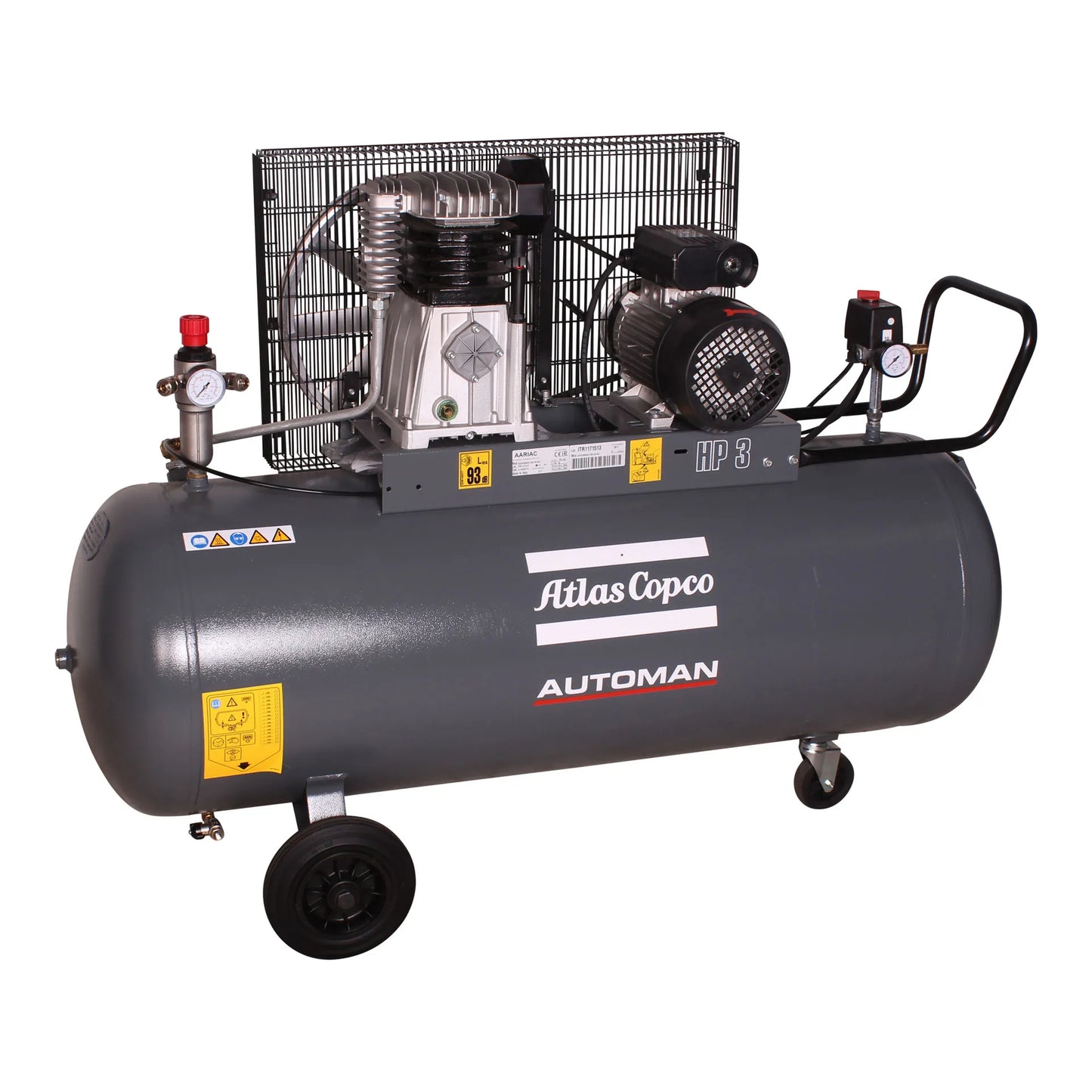 Compressor de ar móvel acionado por correia Automan AC 30 E 200L 2,2 KW (3 HP) 230 V