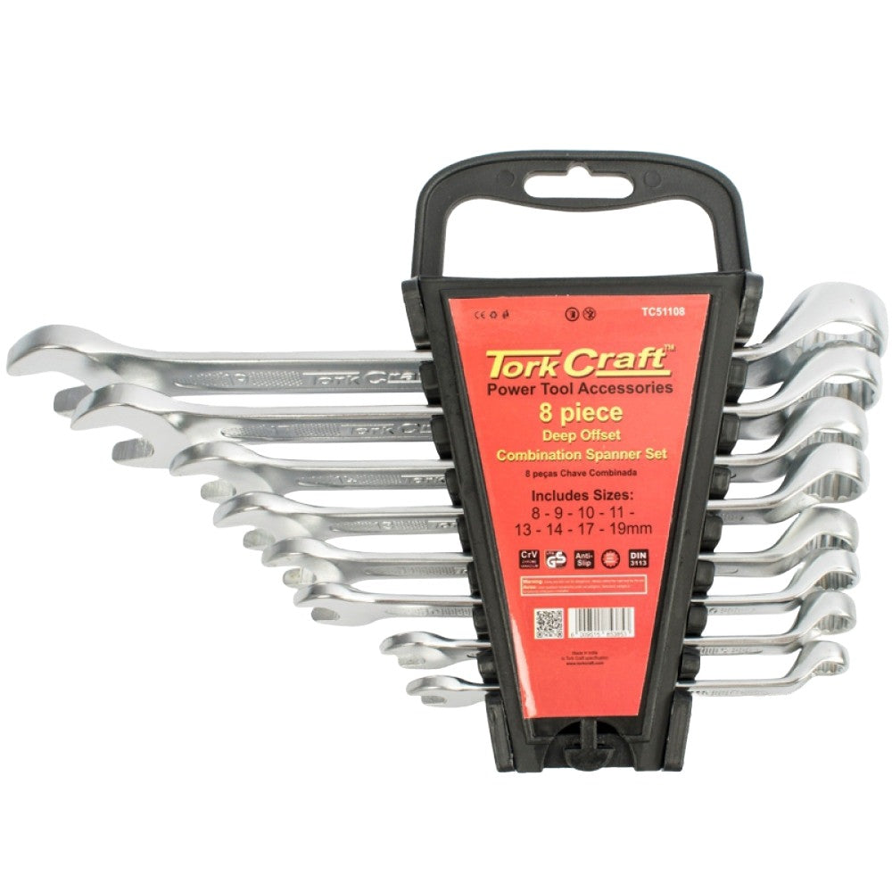 Conjunto de chaves de deslocamento boca luneta de 8 peças