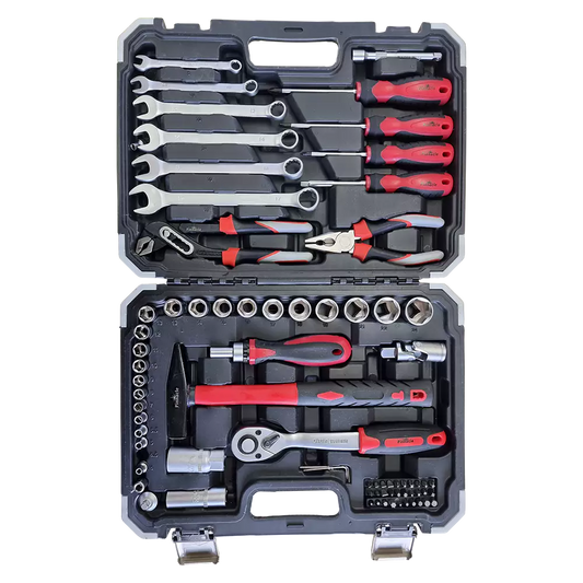 Conjunto de ferramentas de 75 peças com caixa de plástico