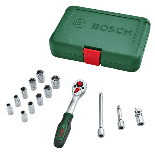 Conjunto de soquetes 1/4" de 14 peças