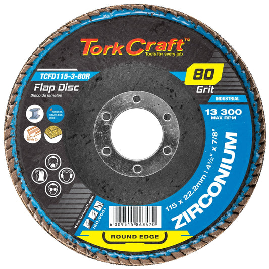 Disco de corte com aba de borda redonda de zircônio