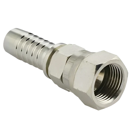 Extremidade de mangueira giratória fêmea métrica