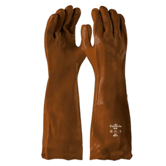Luva resistente em PVC marrom