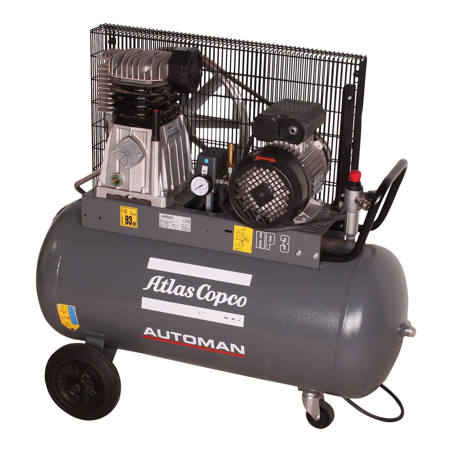 Automan AC 30 E 90L 2,2 KW (3 HP) 230 V Compressor de ar móvel acionado por correia