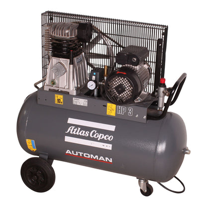 Automan AC 30 E 90L 2,2 KW (3 HP) 230 V Compressor de ar móvel acionado por correia