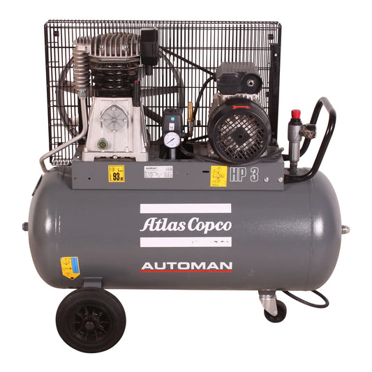 Automan AC 30 E 90L 2,2 KW (3 HP) 230 V Compressor de ar móvel acionado por correia