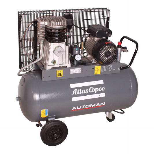 Automan AC 30 E 90L 2,2 KW (3 HP) 230 V Compressor de ar móvel acionado por correia