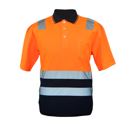 Camisa de golfe Hiviz de dois tons