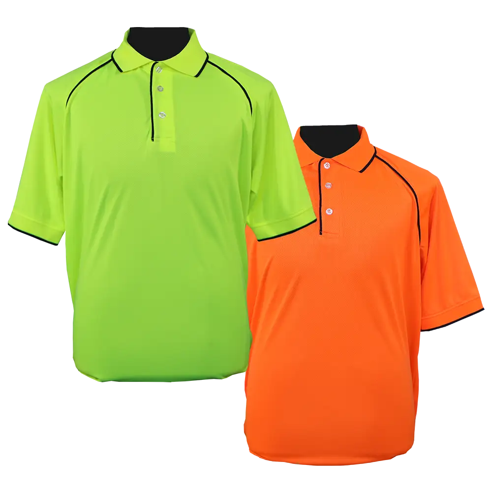 Camisa de golfe micromesh Hiviz