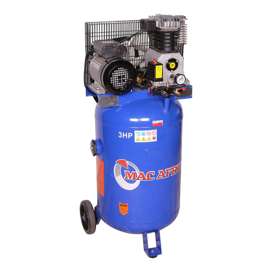 Compressor acionado por correia com economia de espaço vertical de 100 litros, 2,2 KW (3 HP) 230 V