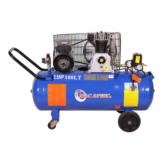 Compressor acionado por correia de 100 litros 1,8 KW (2,5 HP) 230 V