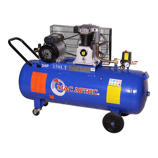 Compressor acionado por correia de 150 litros, 2,2 KW (3 HP) 230 V