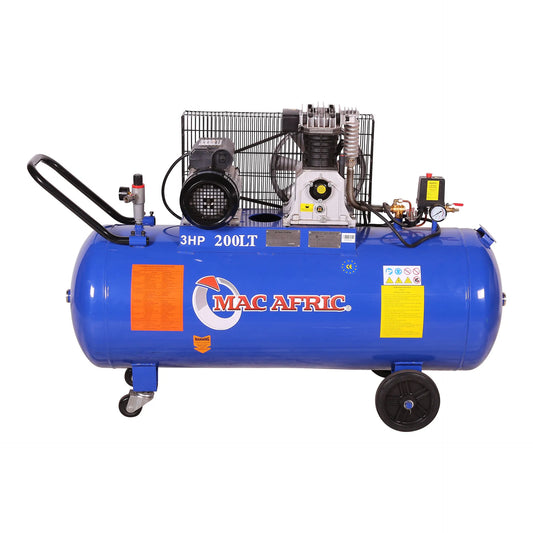 Compressor acionado por correia de 200 litros, 2,2 KW (3 HP) 230 V