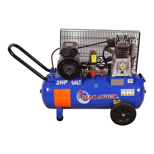 Compressor acionado por correia de 50 litros, 1,5 KW (2 HP) 230 V
