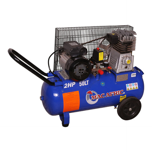 Compressor acionado por correia de 50 litros, 1,5 KW (2 HP) 230 V