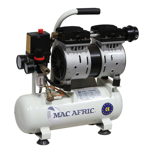 Compressor de ar isento de óleo de 6 litros, 0,75 KW (3/4 HP) 230 V
