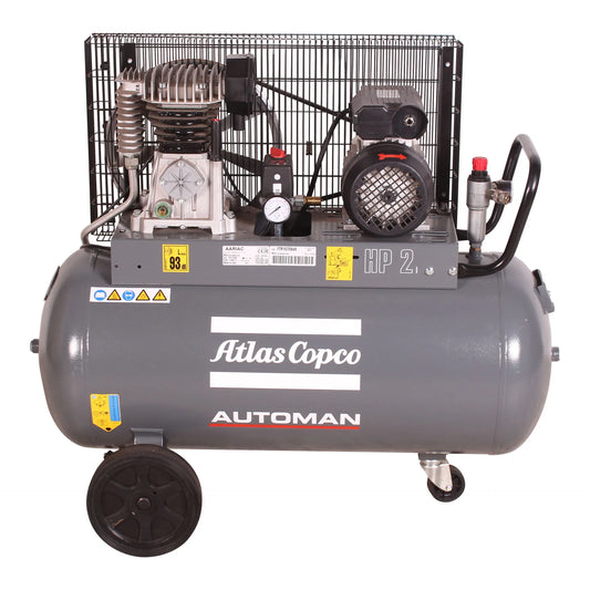 Compressor de ar móvel acionado por correia Automan AC 20 E 90L 1,5 KW (2 HP)
