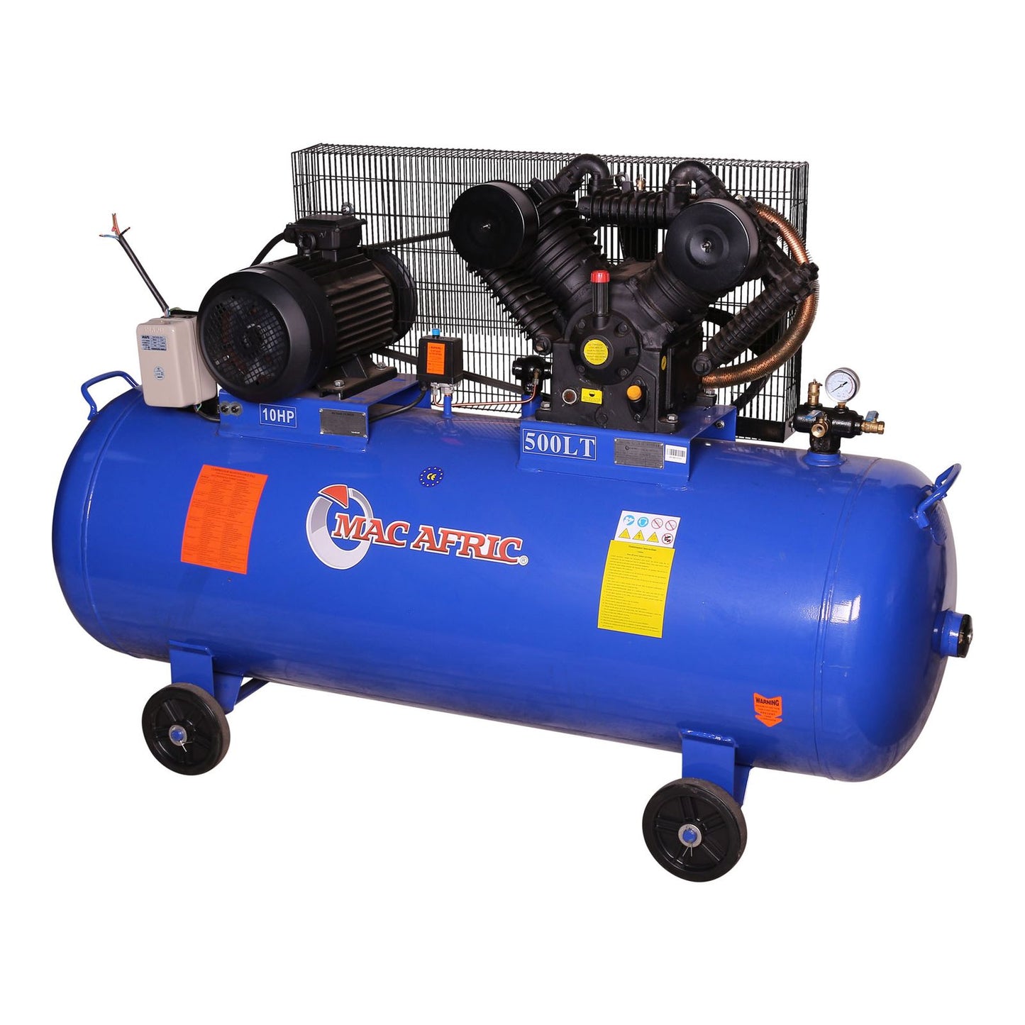 Compressor de cabeça em V acionado por correia 500L 7,5 KW (10 HP) 380 V