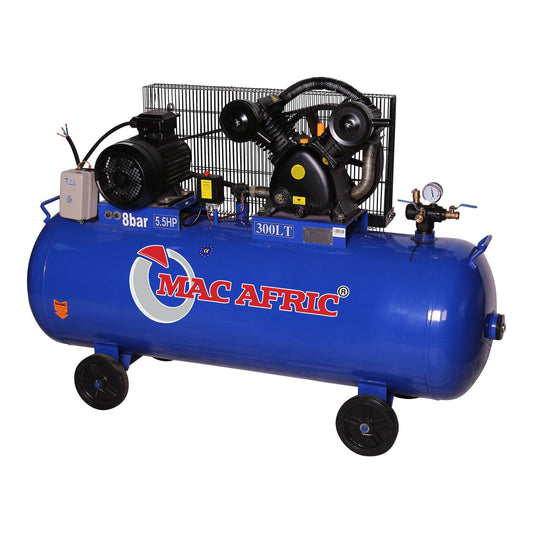 Compressor tipo V acionado por correia de 300 litros, 3,6 KW (5 HP) 380 V