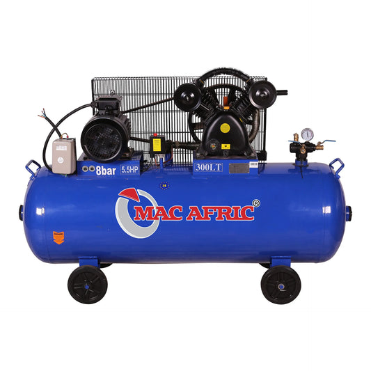Compressor tipo V acionado por correia de 300 litros, 3,6 KW (5 HP) 380 V