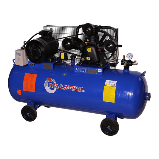 Compressor tipo V acionado por correia de 300 litros, 5,5 KW (7,5 HP) 380 V