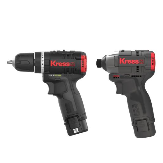 Conjunto de berbequim de martelo e chave de impacto de 12V